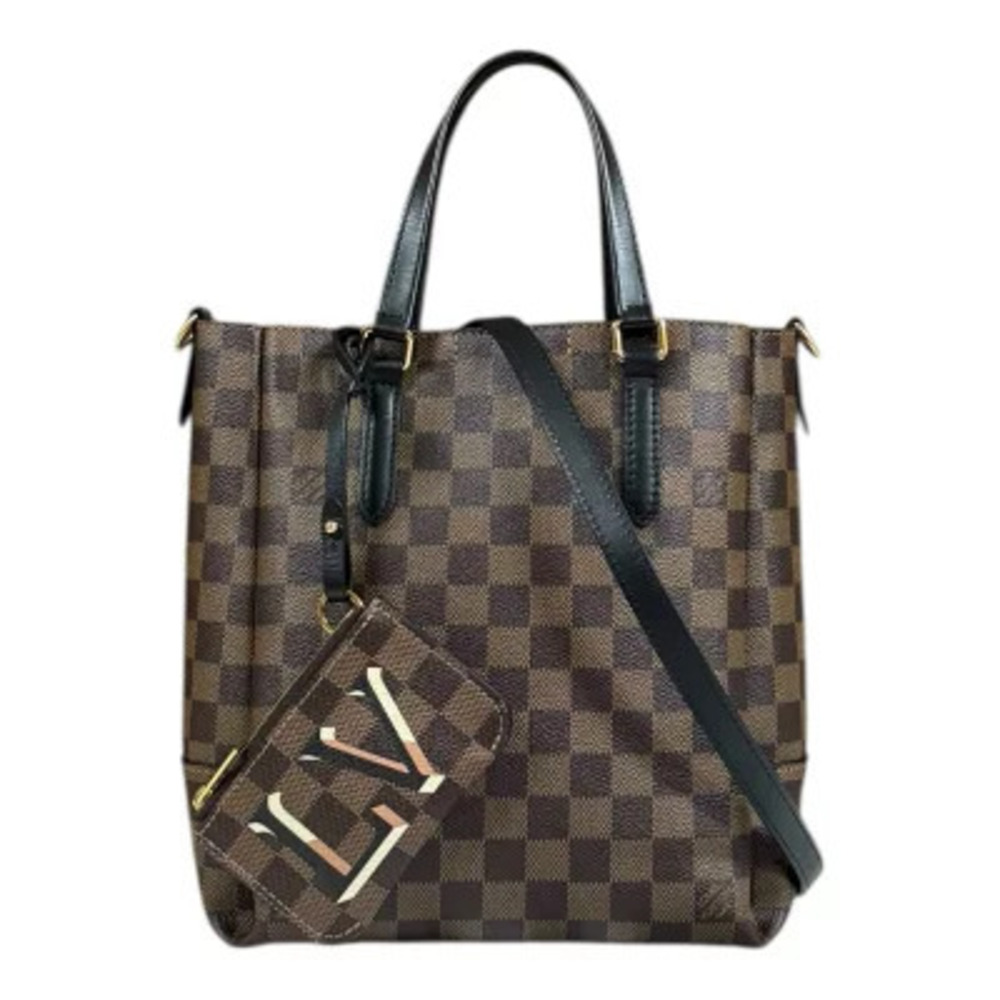 Louis Vuitton Belmont NV Damier Shoulder Bag Canvas Brown